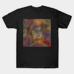 Abstract of young boy with long hair T-Shirt